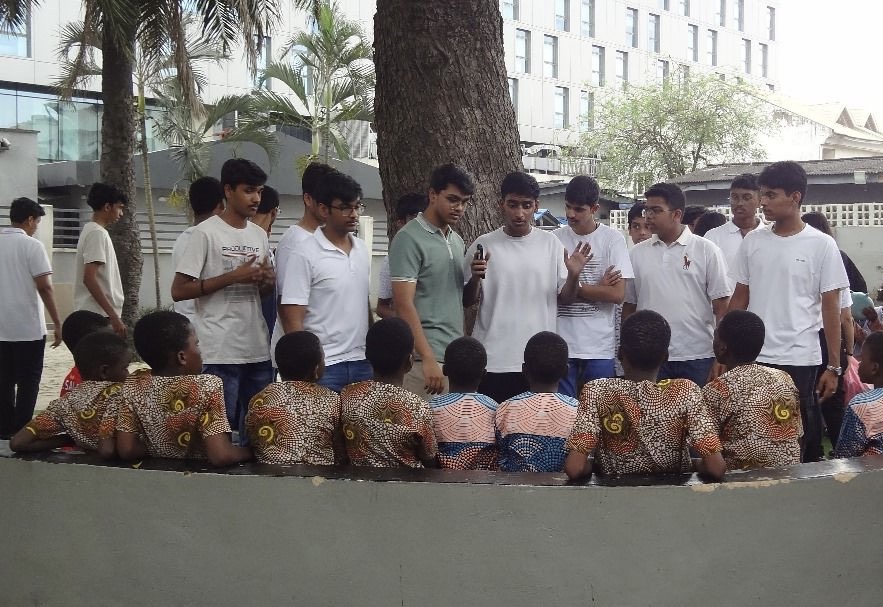 Students helping community